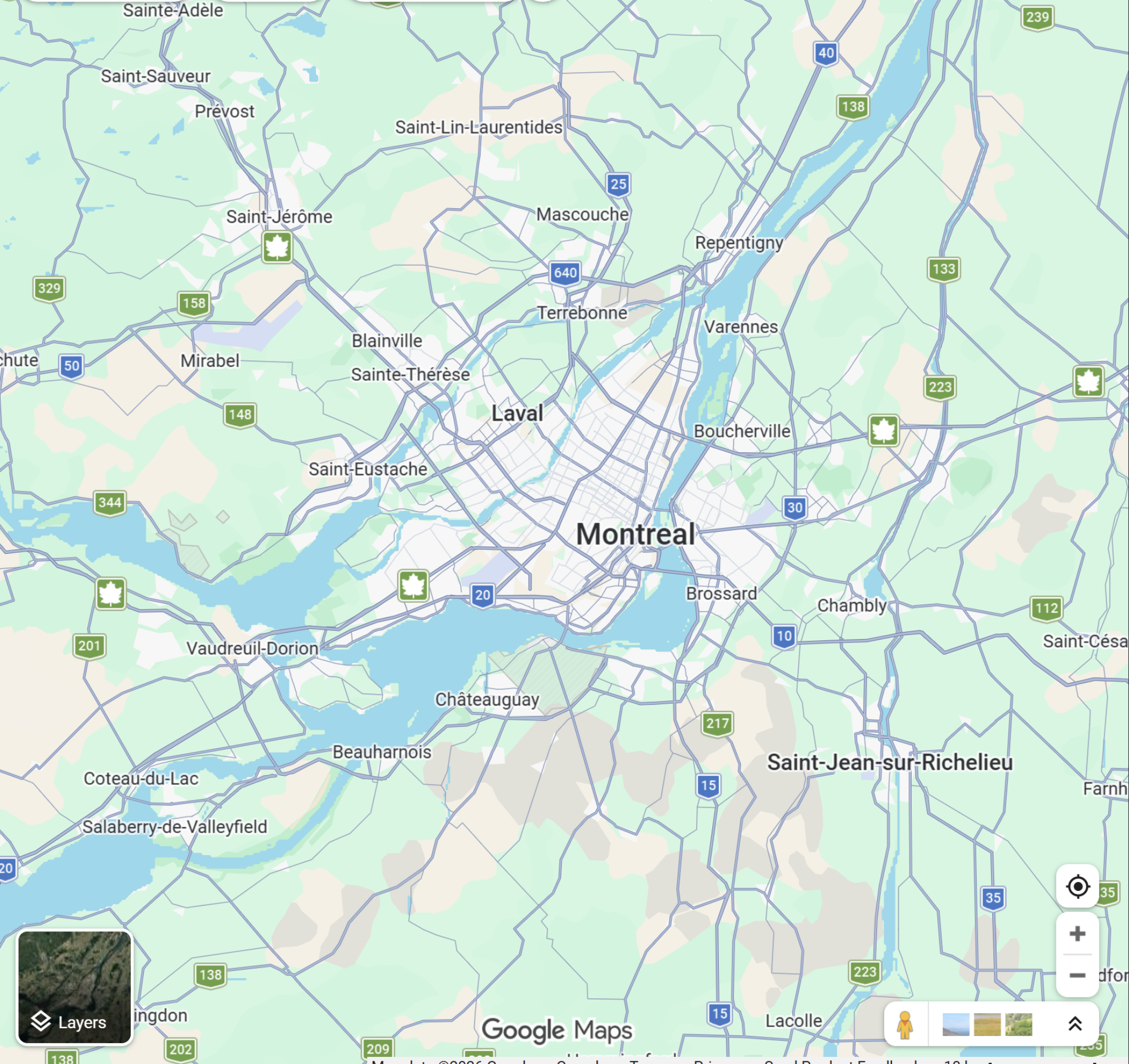 Carte de couverture Montréal Laval Rive-Sud Rive-Nord